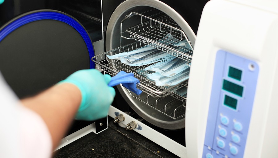 Sterile sealed packaging of dental instruments
